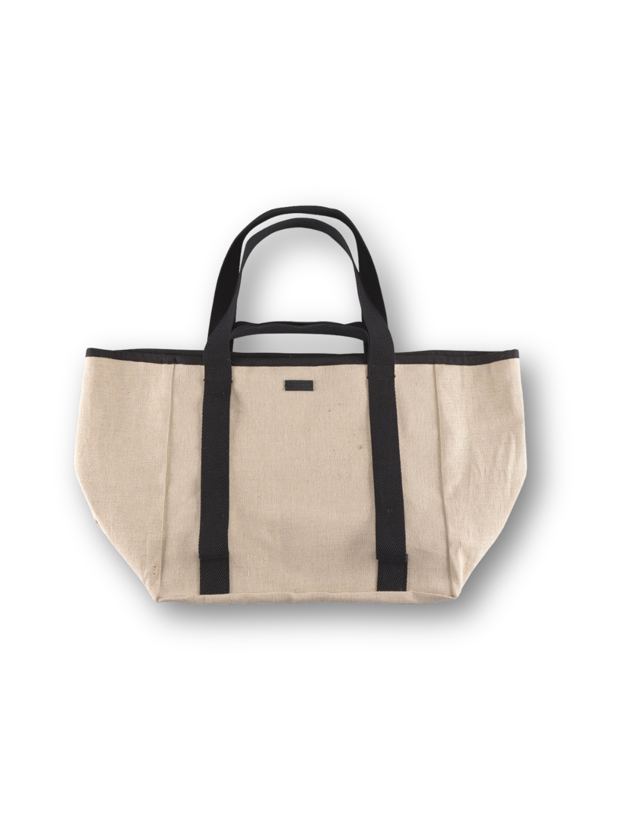 Fekete hevederes juta shopper