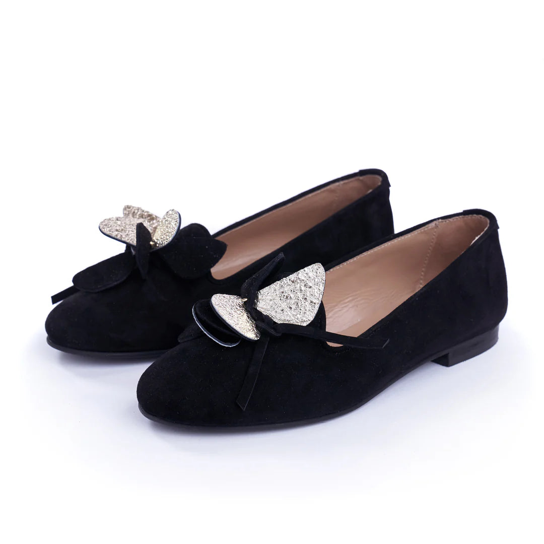 LOAFER BLACK FLOWER patterned loafer