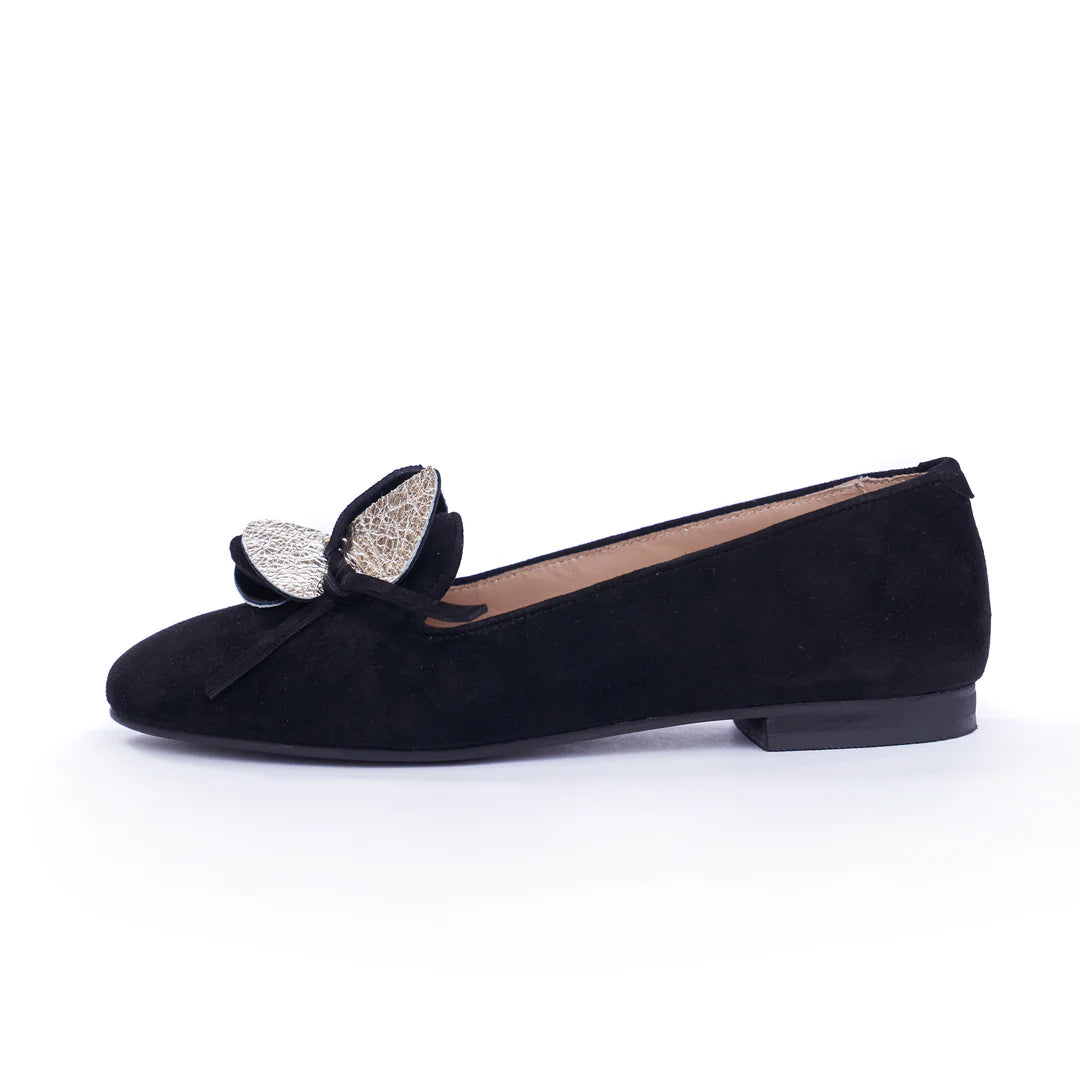 LOAFER BLACK FLOWER patterned loafer