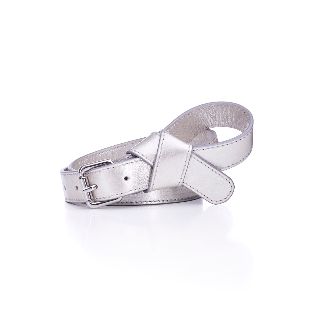 BOW silver belt