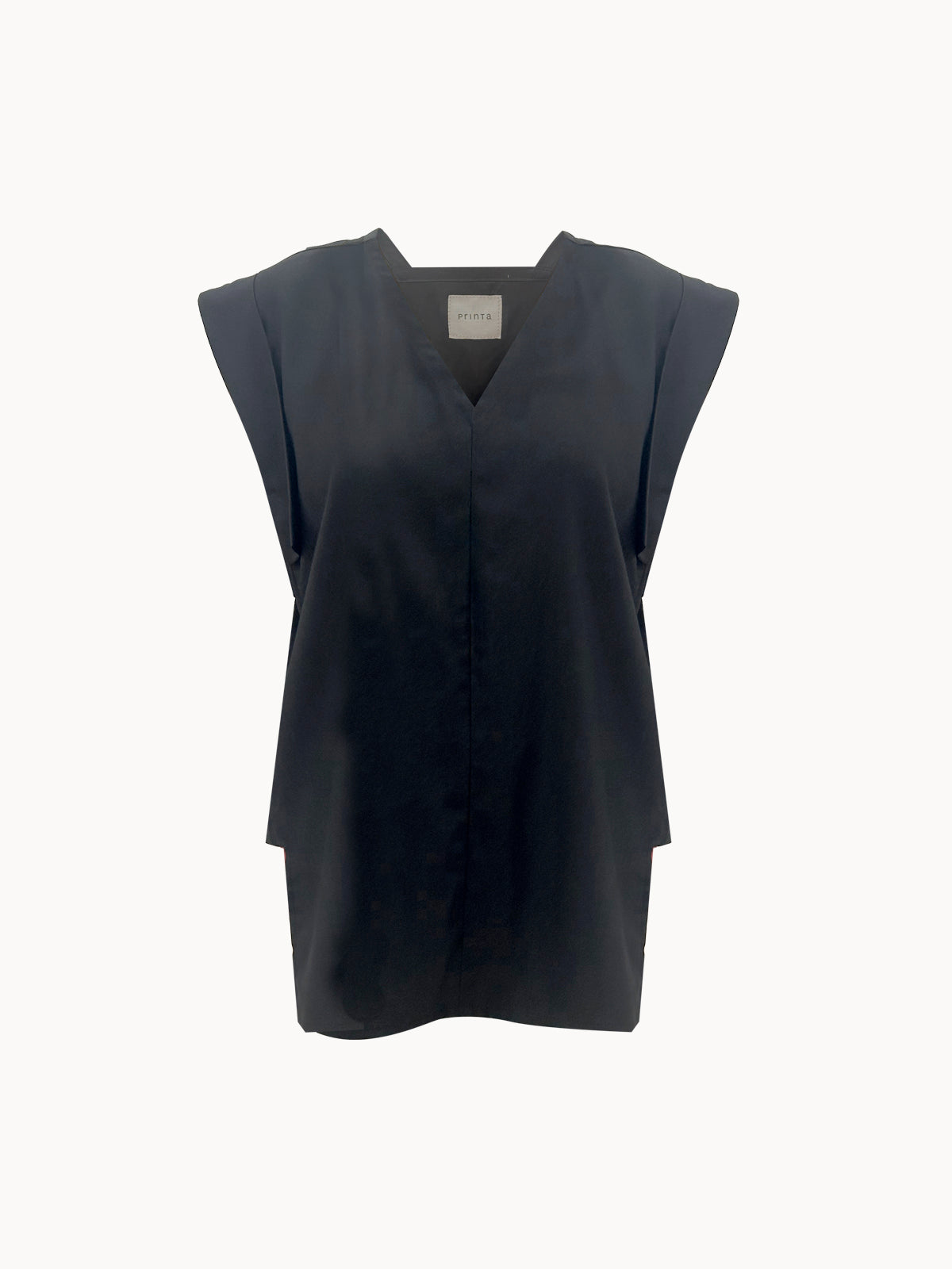 ZW black women's blouse with lapel sleeves